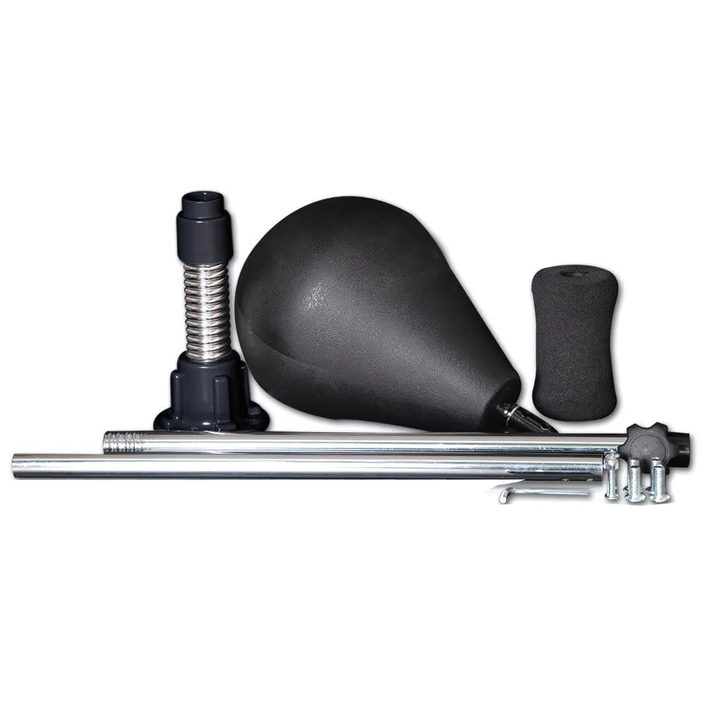 Composants du punching ball sur pied prêts à être assemblés