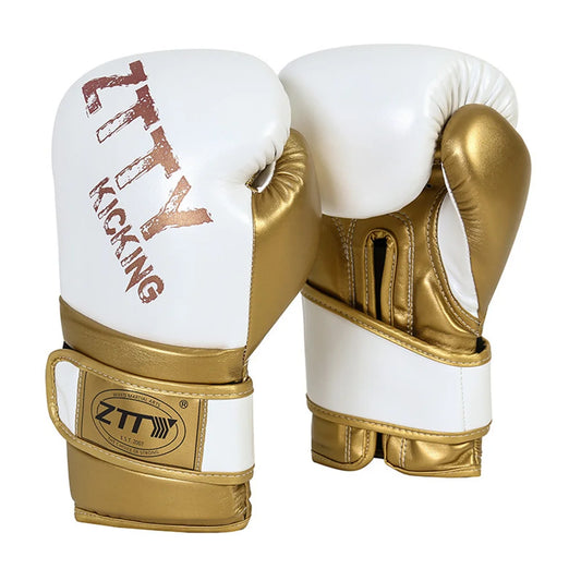 Gants de boxe ZTTY blancs et dorés