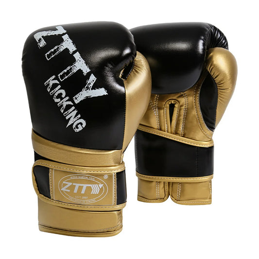 Gants de boxe ZTTY noirs et dorés