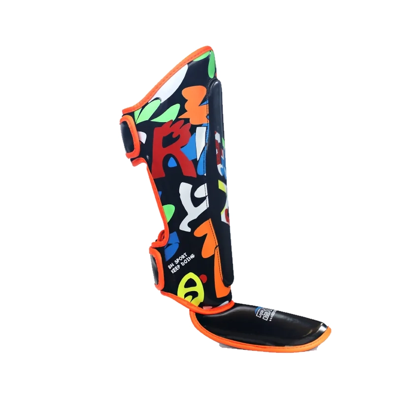 Protège-tibias de boxe pour enfants BN 3-11Y noir - vue latérale