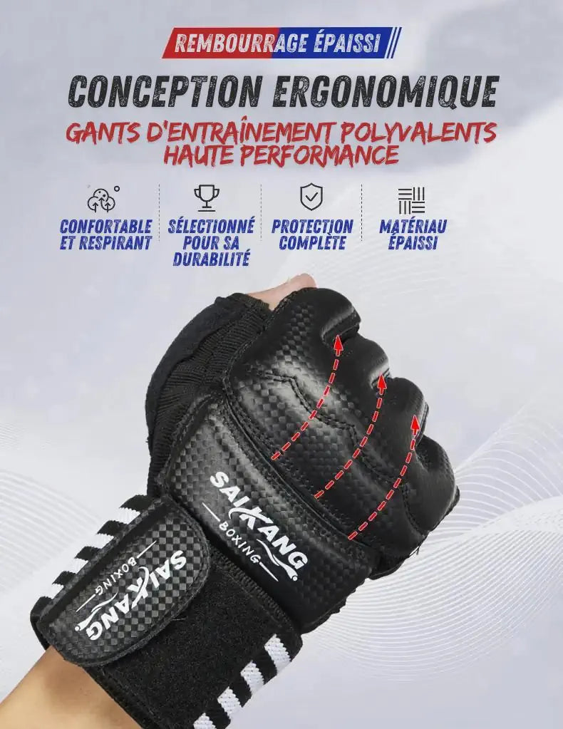 Conception ergonomique des gants de boxe Saikang
