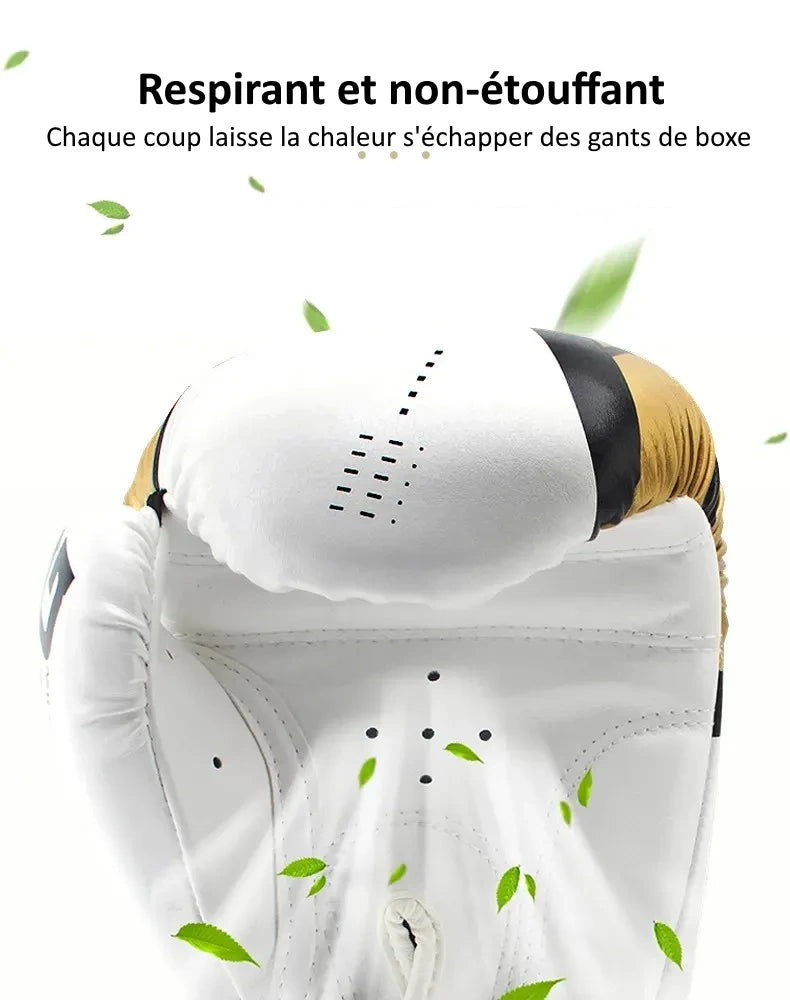 Gant de boxe WSD avec caractéristiques respirantes.