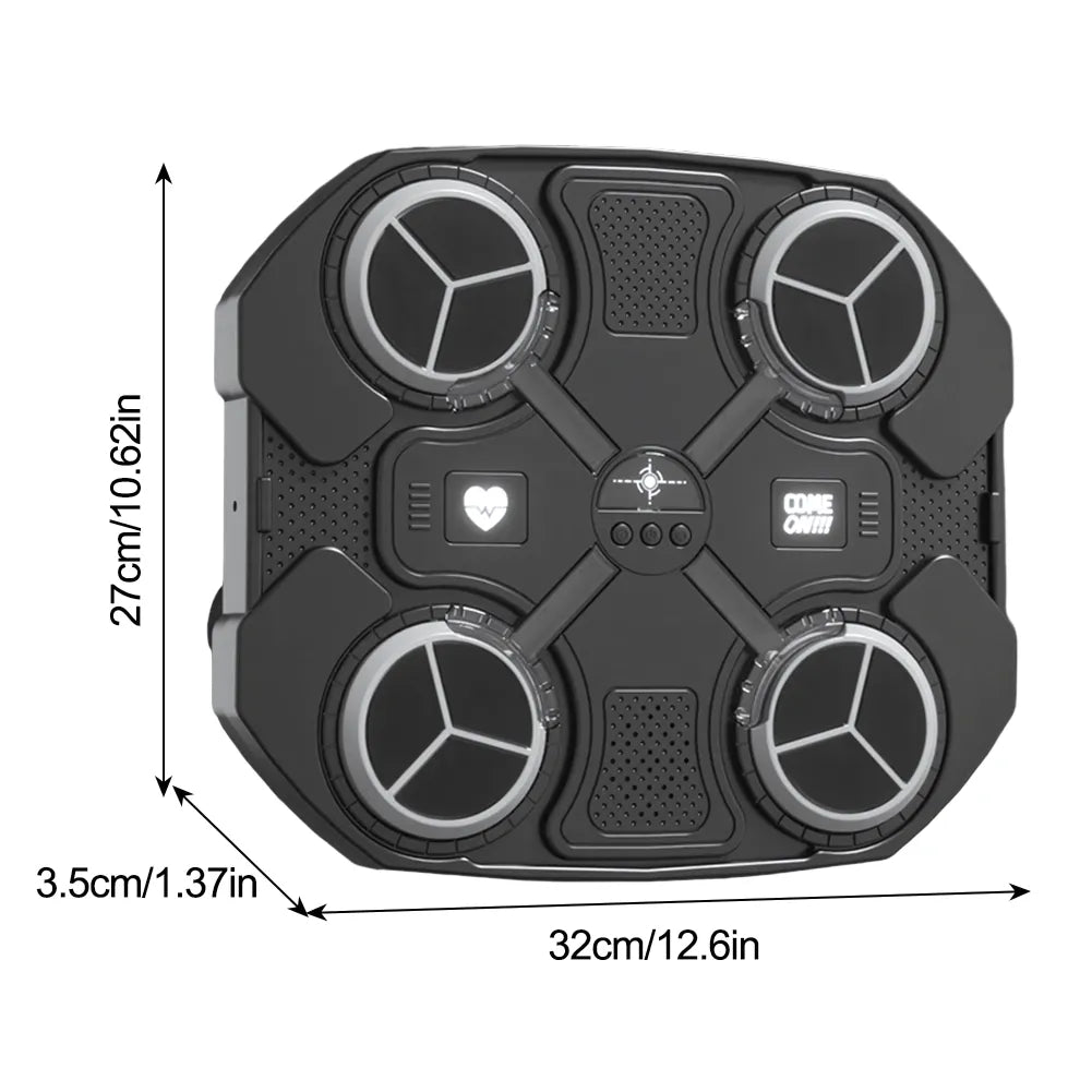 Dimensions de la Music Boxing Machine Bluetooth noire