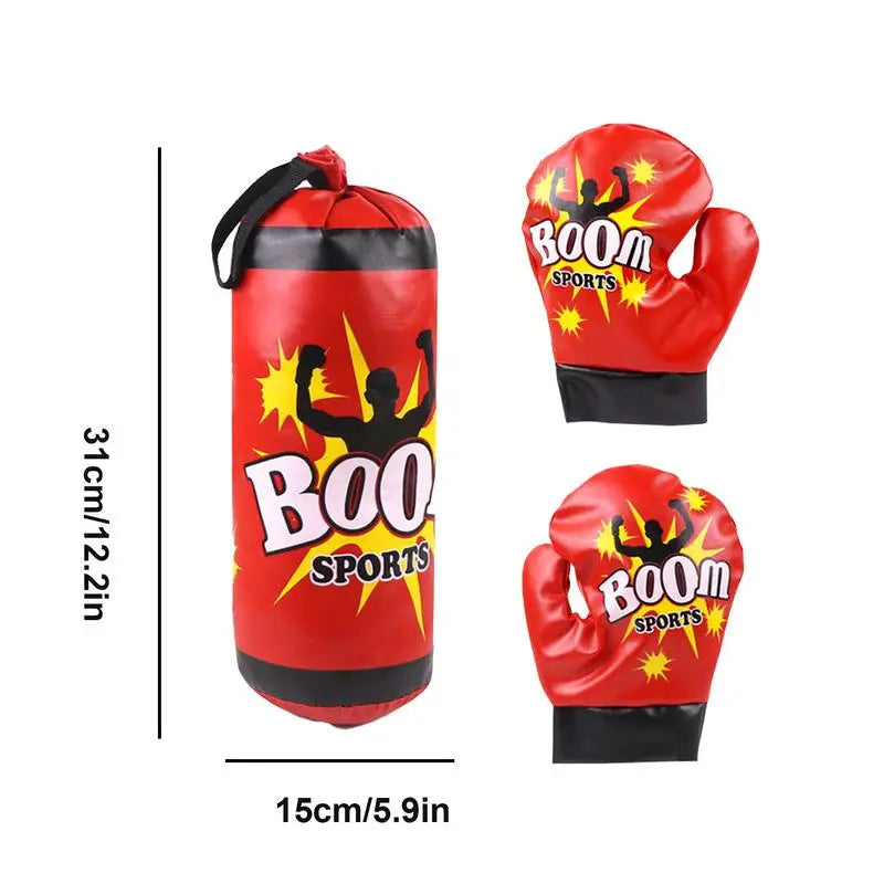 Dimensions du sac de frappe Boom Sports rouge et noir