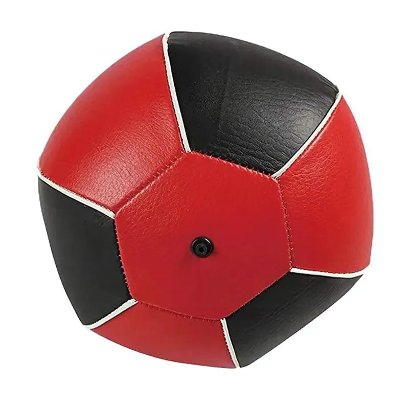 Poire de boxe suspendue rouge et noir vue de dessous
