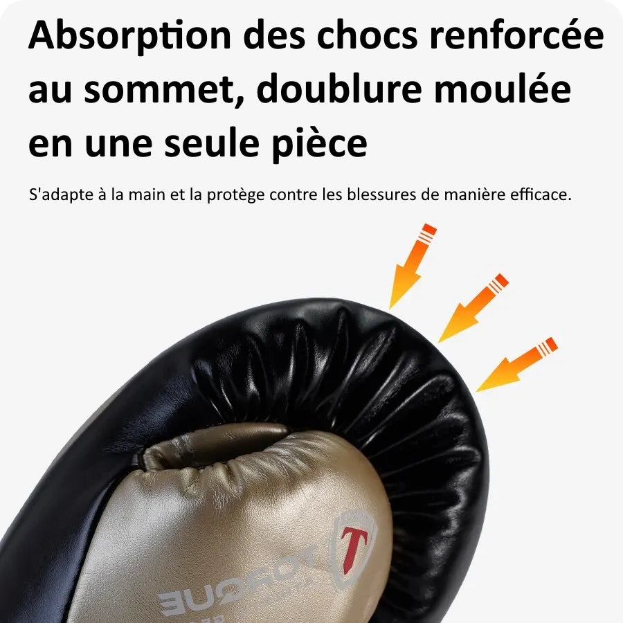 Absorption des chocs renforcée des gants de boxe Torque au sommet