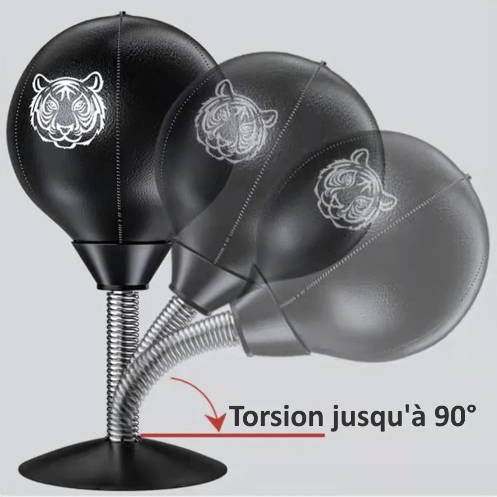 Punching ball de bureau noir en torsion à 90 degrés